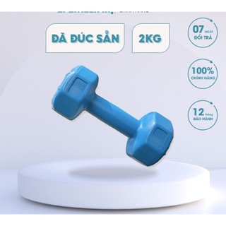 Tạ tay nhựa vn, tạ 2kg đã đúc sẵn