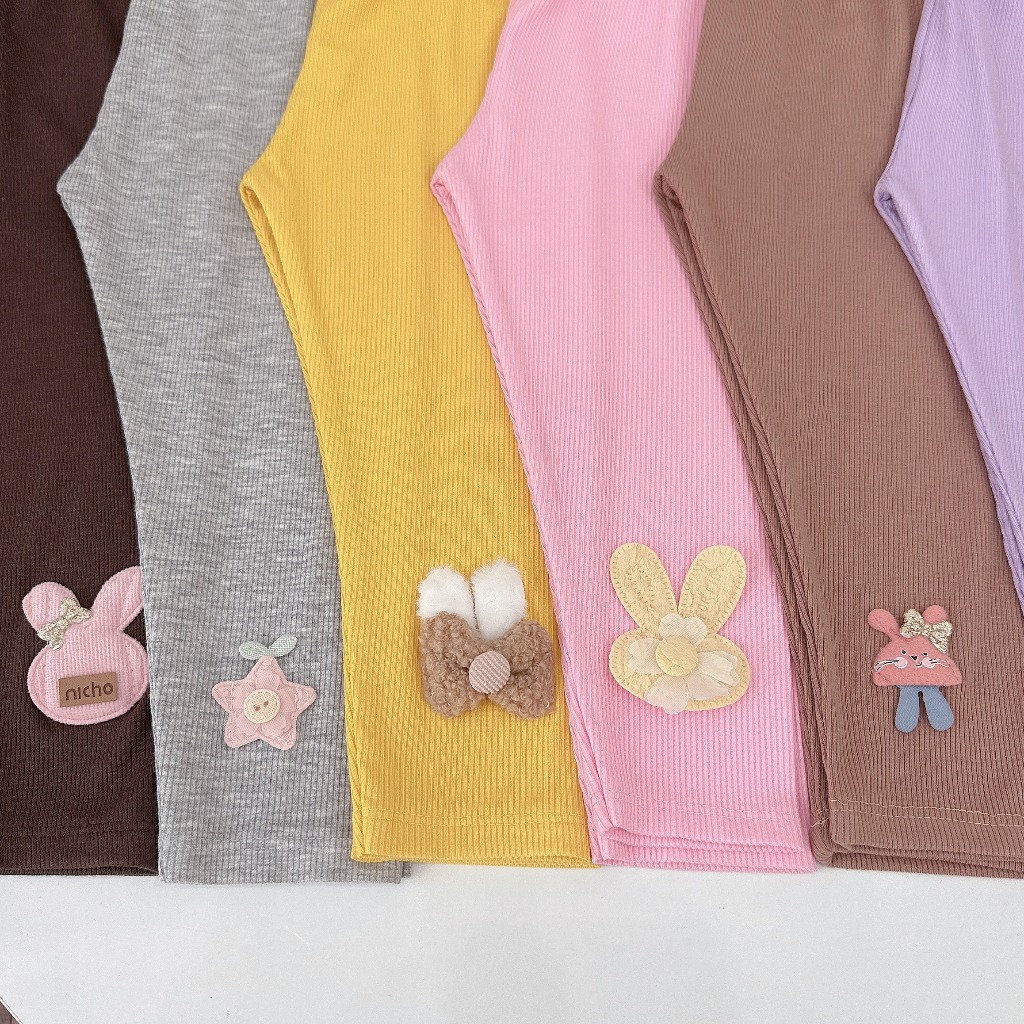 SET 4 QUẦN LEGGING COTTON TĂM DÀI CHO BÉ