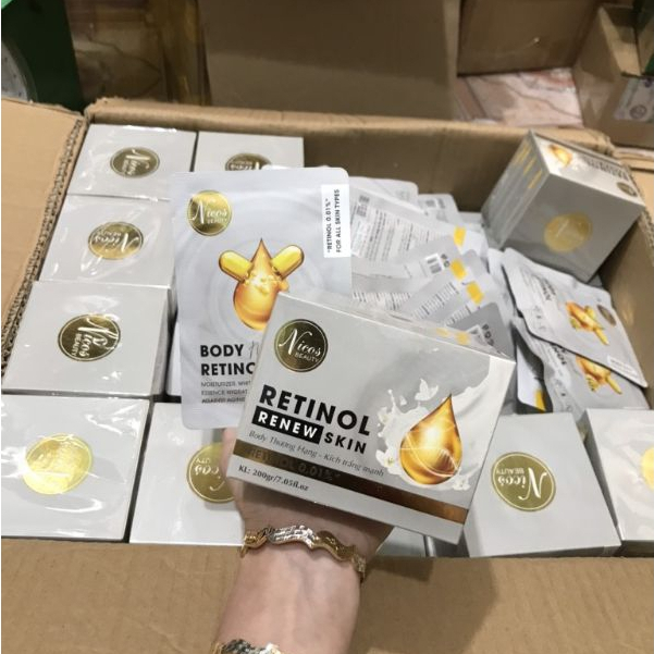 Body Retinol Nicos Thanh Nhi chính hãng tặng kèm gói ủ trắng