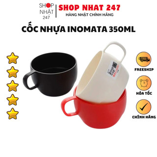 [Hỏa Tốc HN] Cốc nhựa chịu nhiệt cao cấp dáng thấp Inomata 350ml Nội địa Nhật Bản