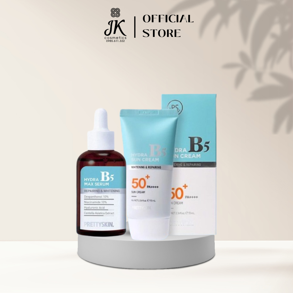 Kem Chống Nắng, Serum HYDRA B5 SUN CREAM PRETTYSKIN Hàn Quốc 70ml phục hồi dưỡng trắng da - JK Auth Cosmetics