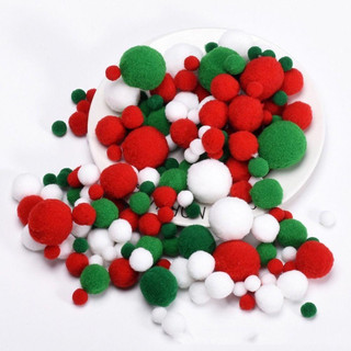 Quả bông pom pom trang trí size 1cm - 1.5cm - 2cm - 2.5cm