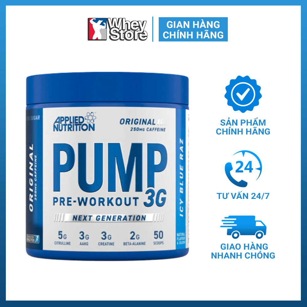Tăng Sức Mạnh Cơ Bắp Applied PUMP 3G Pre-Workout  25 Servings Chính Hãng