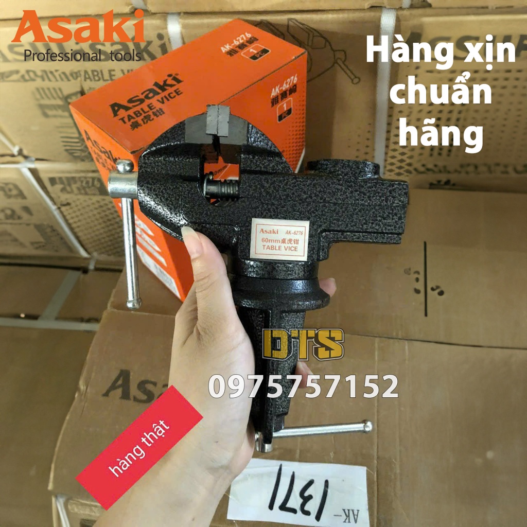 Ê tô kẹp bàn mâm xoay 360° Asaki AK-6276 F60 - Kẹp tối đa 60mm
