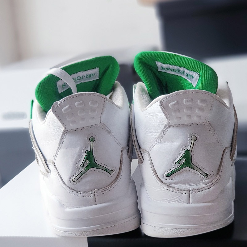 Giày Air Jordan 4 Retro Metallic Green CT8527-113, size 42.5, real 2hand