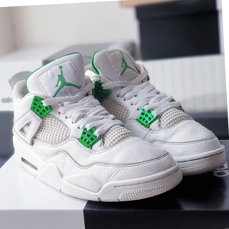 Giày Air Jordan 4 Retro Metallic Green CT8527-113, size 42.5, real 2hand
