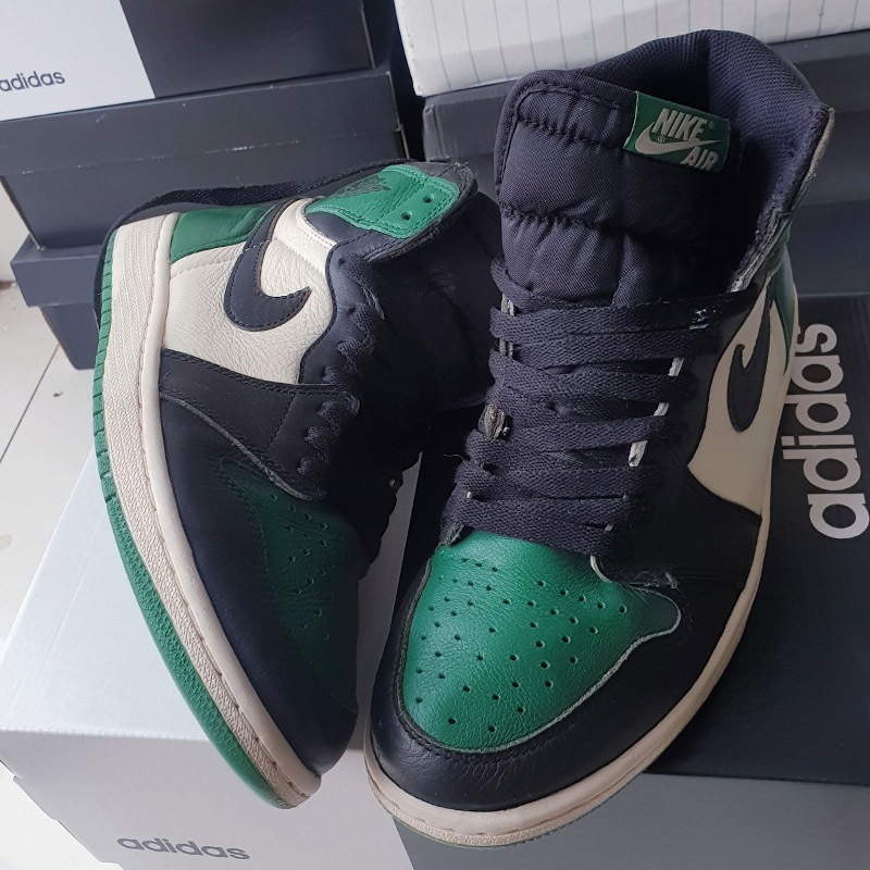 Giày Air Jordan 1 Retro High Pine Green, size 42.5, real 2hand