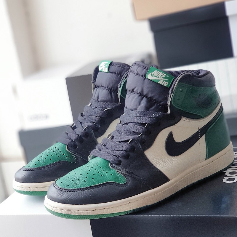 Giày Air Jordan 1 Retro High Pine Green, size 42.5, real 2hand