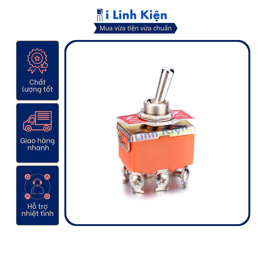 Công tắc gạt đôi E-TEN1322 15A 250V 3 chế độ ON-OFF-ON 6P