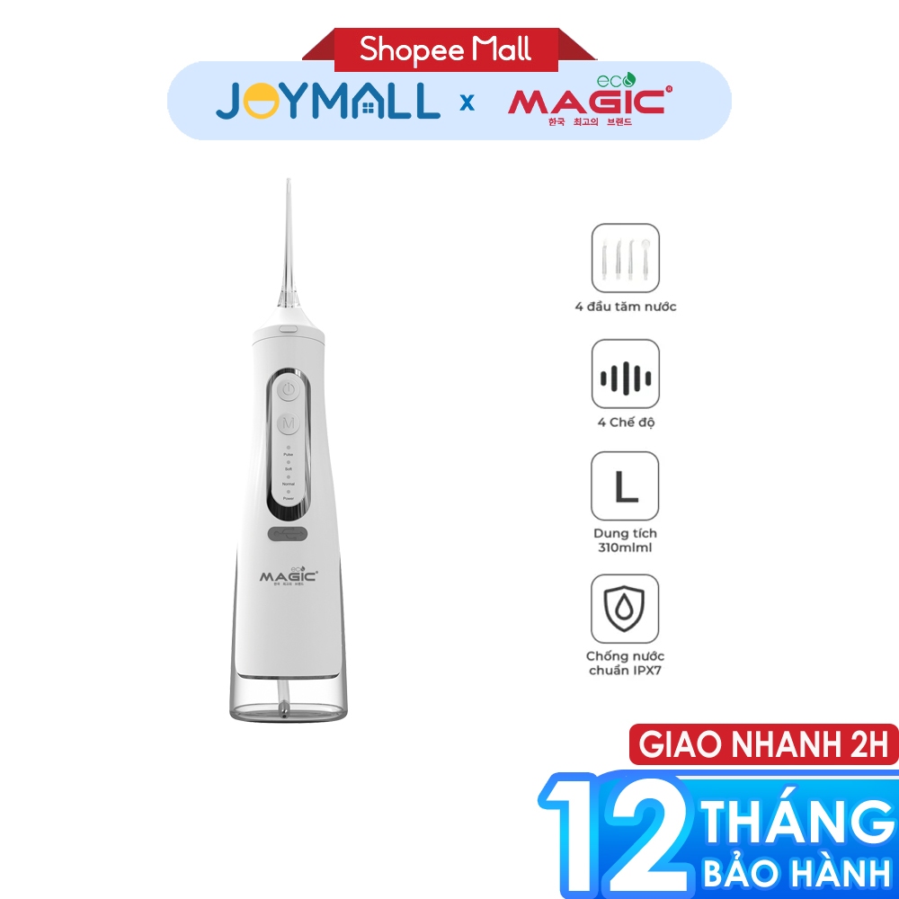  Máy Tăm Nước Magic Eco PRO81 310ML Hàng Chính Hãng Làm Sạch Sâu Mảng Bám Mọi Ngóc Ngách - JoyMall 