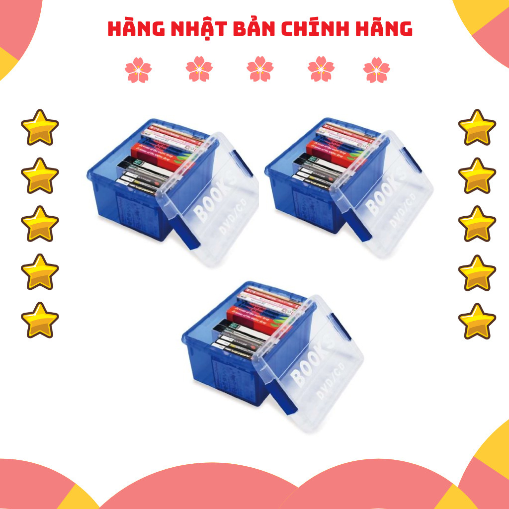 Thùng lưu trữ truyện tranh, sách báo khổ nhỏ màu xanh - Nội địa Nhật Bản