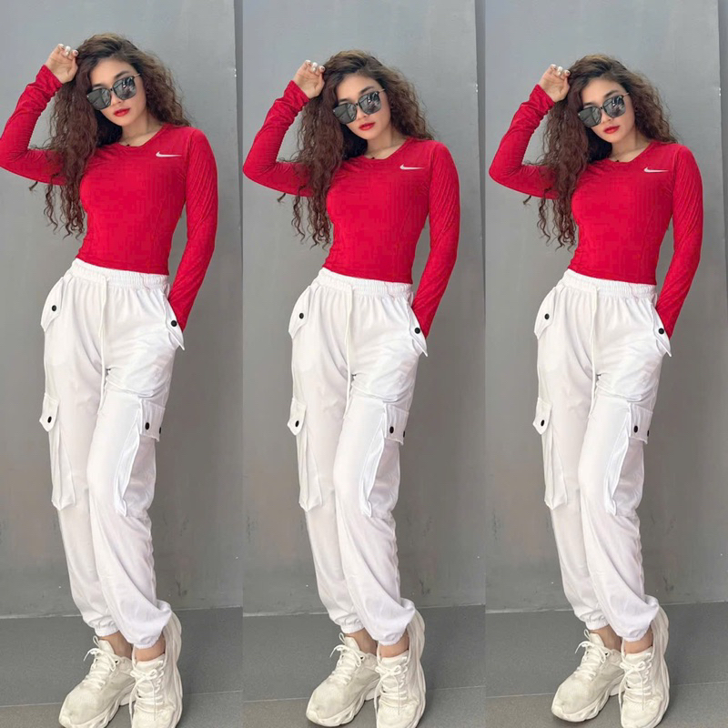 Áo Croptop tay dài Kiểu Nữ Ôm Body Sexy