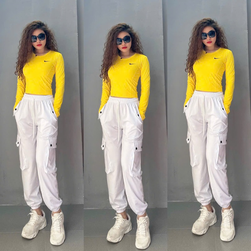Áo Croptop tay dài Kiểu Nữ Ôm Body Sexy