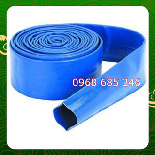 Ống cốt dù mềm xanh Ống bạt vải phi 50 76 cuộn 15 mét cho máy bơm nước