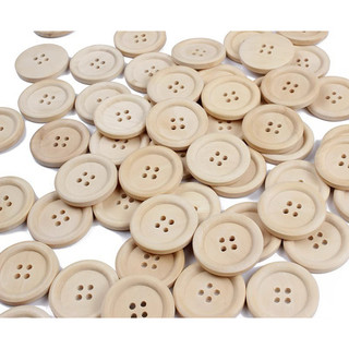 Cúc Gỗ Trơn-set 5 cái [Len Lẻn Lèn Len Shop]