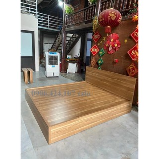 Giường gỗ mdf phủ melamin lõi xanh 17mm , free ship lắp ráp hcm