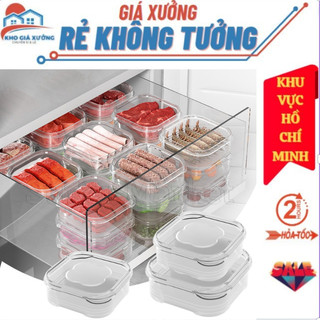  Hộp Bảo Quản Kháng Khuẩn Đông Lạnh Tủ Lạnh-Hộp Giữ Tươi Nhỏ Kín Chuyên Dụng Cấp Thực Phẩm Thịt Đông Lạnh