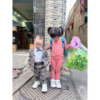 Set vest kẻ 4 chi tiết 80-130