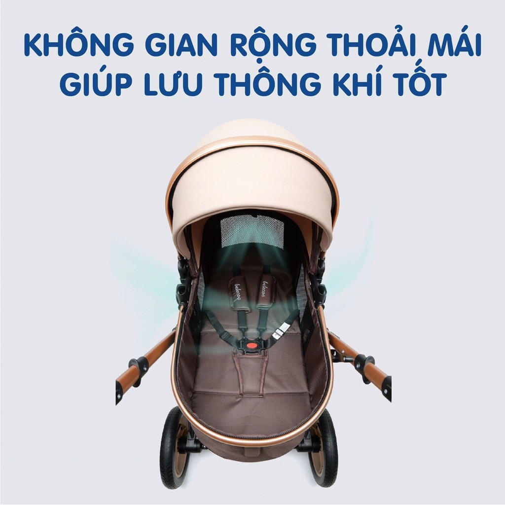 Xe nôi 2 chiều 3 tư thế gấp gọn  Beleco hàng cao cấp chính hãng,an toàn , thoải mái cho bé yêu