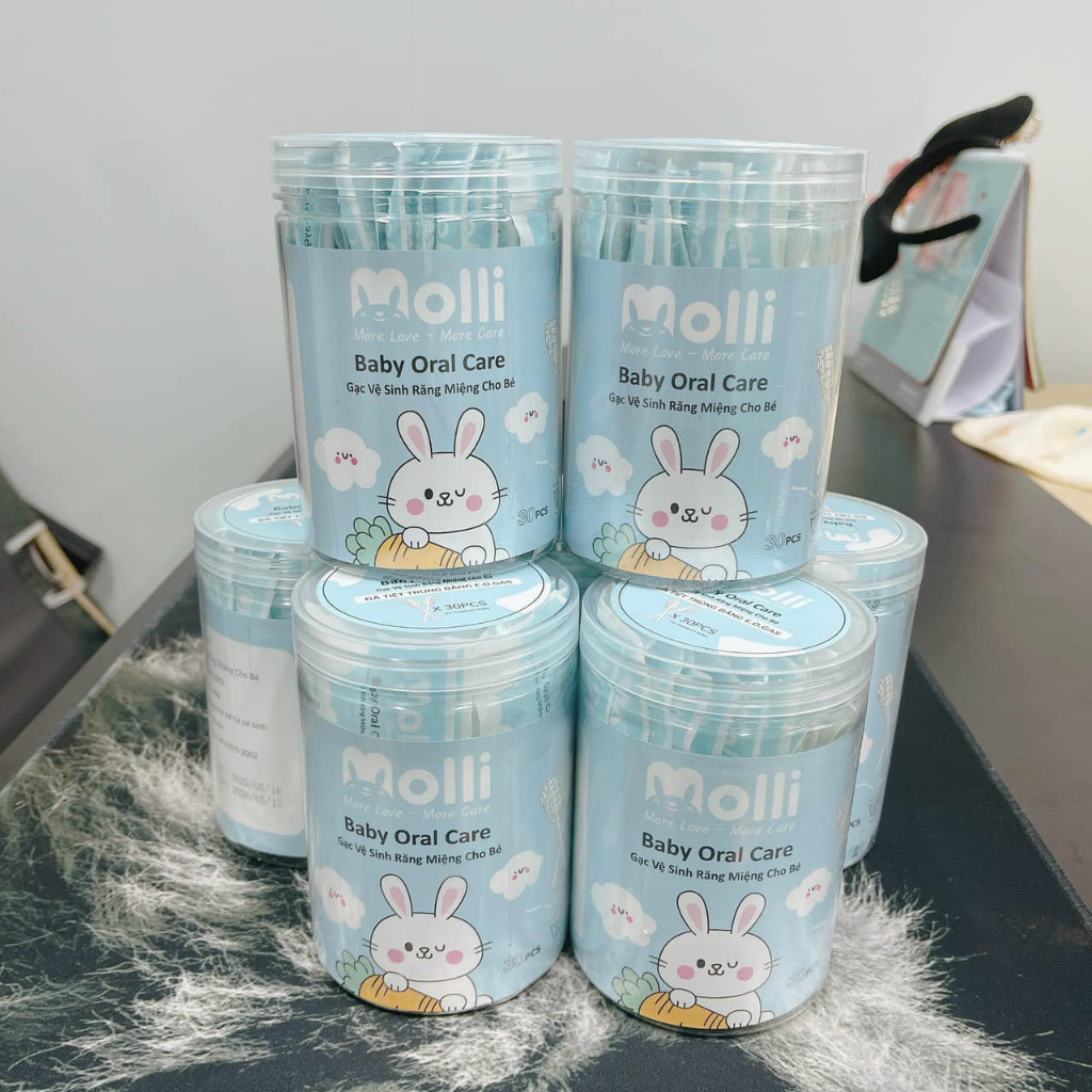 Cây rơ lưỡi Molli Hàn Quốc dạng que cho em bé, trẻ em sơ sinh