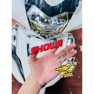 Tem Sticker Chữ Showa Đỏ, Dán Trang Trí Xe Máy, Nón Bảo Hiểm, laptop, Decal In UV Mỏng Bền Màu Chống Nước