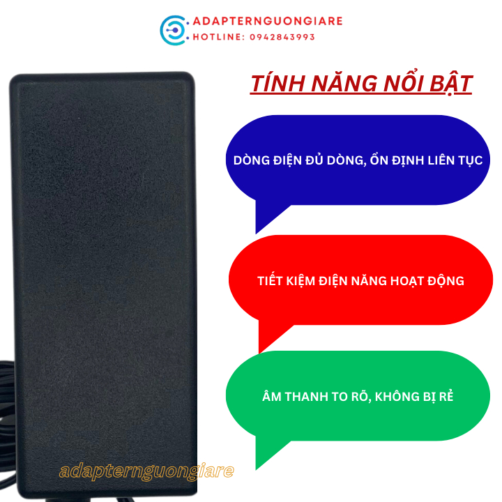 Dây sạc nguồn Yamaha 12V cho Đàn Piano Điện NP-V60 hàng zin gốc