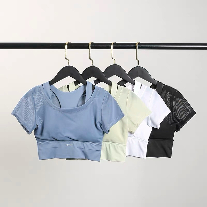 ÁO CROPTOP THUN PHỐI LƯỚI CAO CẤP