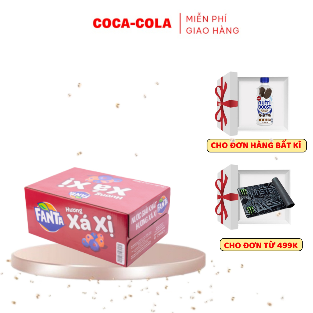 Lốc 24 Lon Nước Giải Khát Có Gas Fanta Xá Xị 320ml