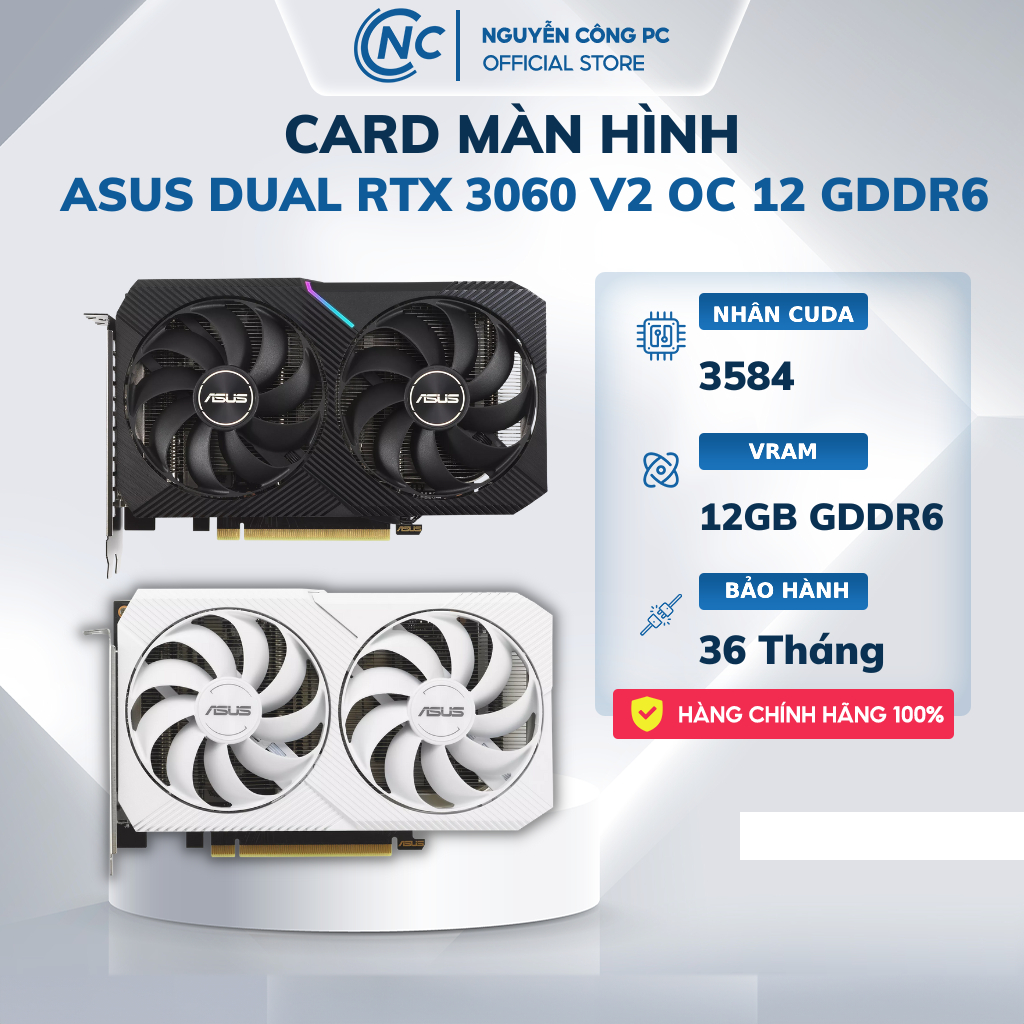 Card hình ASUS Dual EVO RTX 4060 8GB / 3060 12GB  - Hàng chính hãng Bảo hành 36 Tháng | BigBuy360 - bigbuy360.vn