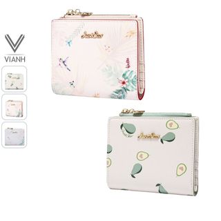 Ví nữ mini cute Just Star cầm tay đẹp dễ thương đựng tiền thẻ nhiều ngăn hoạ tiết vintage ViAnh Store 070647 070680