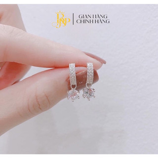  Bông tai đính đá lấp lánh sáng bóng. Hoa tai nữ Bạc Ta- Bạc BNP 