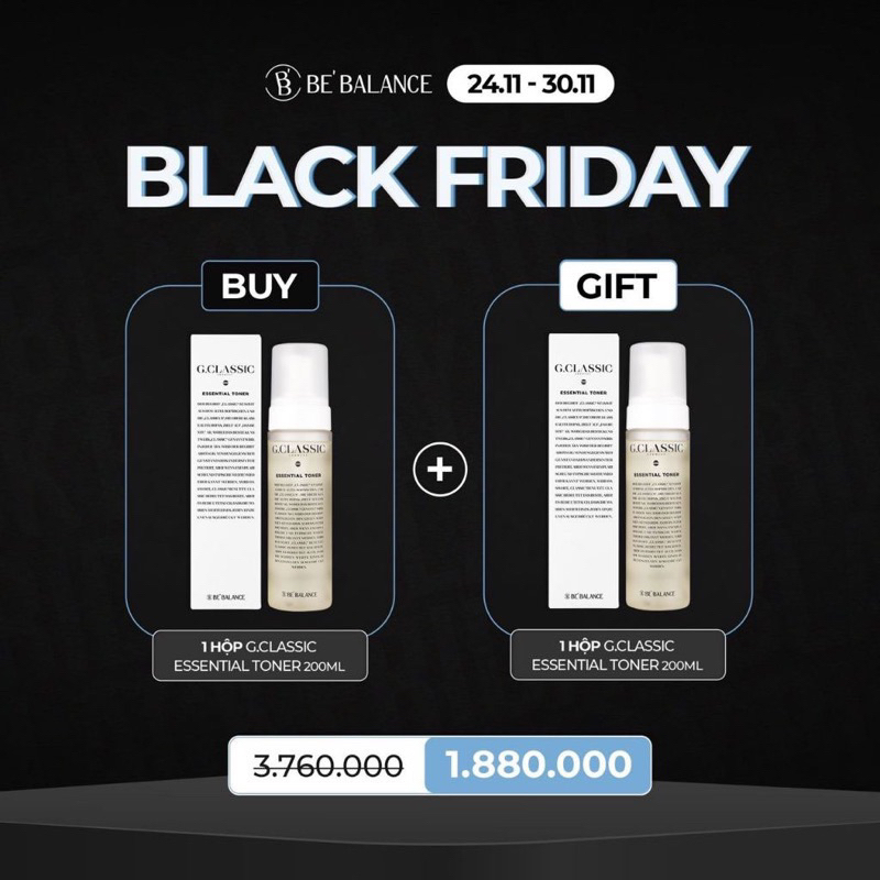 Nước Cân Bằng Chăm Sóc Da, Phục Hồi Da Nám G.Classic Essential Toner (200ml) Bebalance - ricorner88