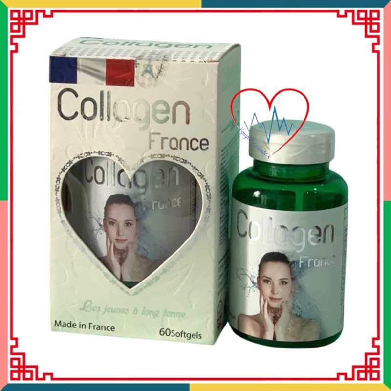 COLLAGEN France 3600 mg - Hộp 60 viên - Viên uống làm đẹp, trẻ hóa da giúp tóc móng chắc khỏe