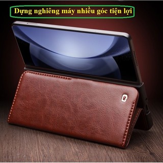 Bao da Galaxy Z Fold 4 Qlino Wallet da bò thật