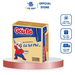 Thùng 30 gói mì gà sợi phở gấu đỏ 63g