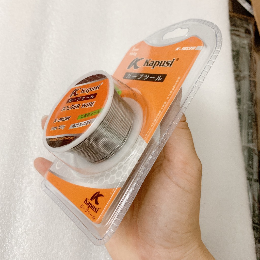 CUỘN HÀN THIẾC DÀI 1 MÉT 100G KAPUSI