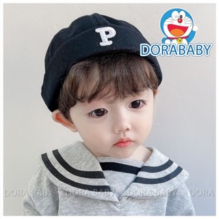 Mũ cho bé trai, mũ cho bé gái, mũ bé trai, mũ bé gái, nón tròn chữ p sành điệu, nón bé trai, nón bé gái cá tính n1