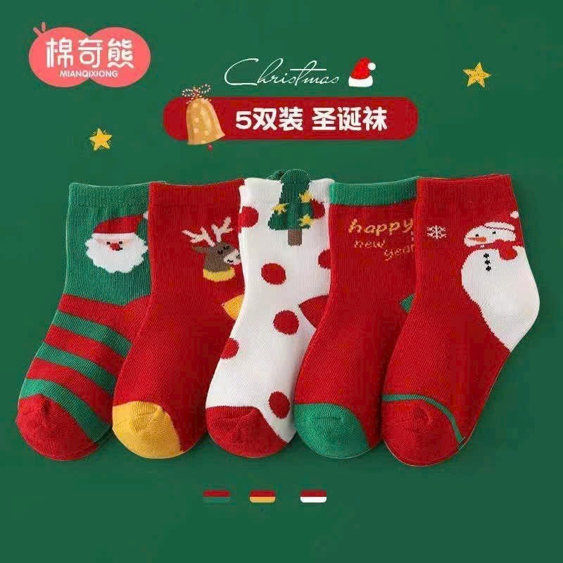 Set 10 Đôi Tất Noel Siêu Yêu Cho Bé