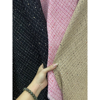 dạ tweed phẩy kim sa cao cấp