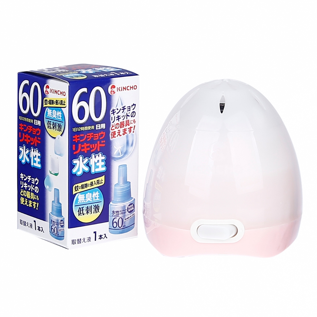 - Máy xông tinh dầu đuổi muỗi KINCHO loại 60 ngày/90 ngày không mùi, an toàn lành tính cho bé