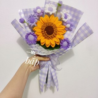 ( Ảnh thật - có sẵn)Bó hoa len mix màu siêu đẹp