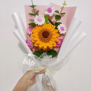 ( Ảnh thật - có sẵn)Bó hoa len mix màu siêu đẹp