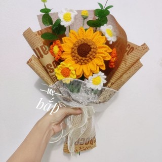 ( Ảnh thật - có sẵn)Bó hoa len mix màu siêu đẹp