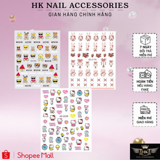 Sticker nail dán hk nail accessories trang trí móng