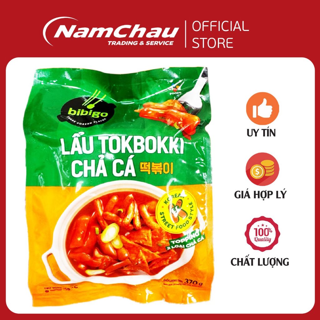 Set Lẩu TOKBOKKI chả cá Ohya CJ/ bánh gạo tokbokki Hàn Quốc kèm sốt và chả cá CJ Food gói 370gr