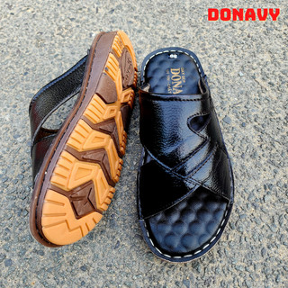 26.Dép nam quai  da bò 100% DONAVY MSC