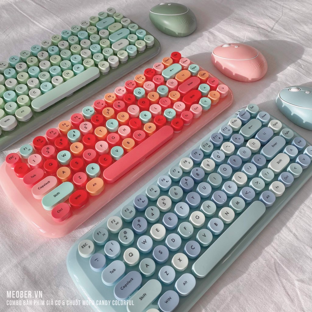 Combo bàn phím và chuột không dây MoFii CANDY MIX - Dùng cho PC, Laptop, Tivi, Điện thoại