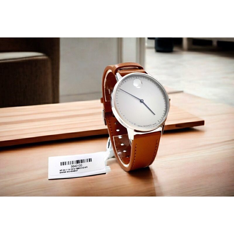 Đồng hồ nam dây da Movado Face 3640100