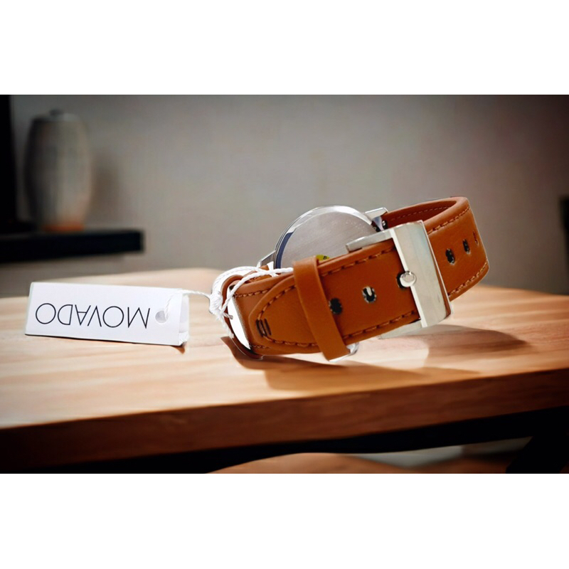 Đồng hồ nam dây da Movado Face 3640100