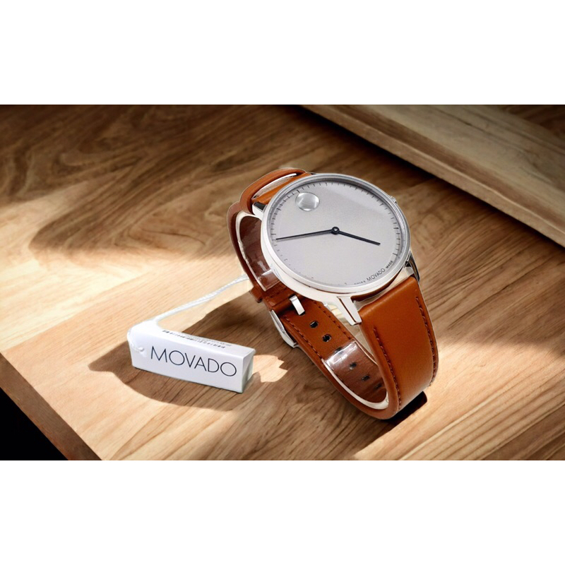 Đồng hồ nam dây da Movado Face 3640100